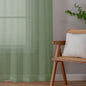 Short Sheer Curtains 30 Inches 2 Panels Set, Kitchen Tiers Light Filtering Rod by OWENIE