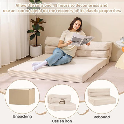 JUIKURY Folding Sofa Bed, Convertible Sleeper Chair - Image 9
