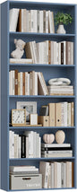 FOTOSOK 6-Tier Open Bookcase and Bookshelf, Freestanding Display Storage by FOTOSOK