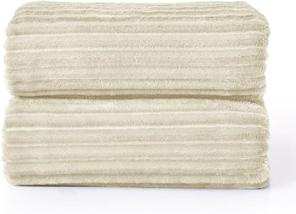 BEDELITE 3D Ribbed Jacquard Beige King Size Blankets - Image 7
