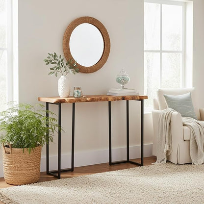 WELLAND Cedar Wood Live Edge Console Table 13" D x 42" W x 33" H Writing Desk - Image 4