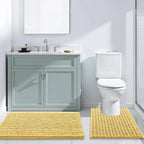 Arotive Luxury Chenille Bathroom Rug Mat, Extra Soft Thick Absorbent Shaggy Bath Rugs, Non-Slip Machine Wash Dry, Plush Bath Mats for Bathroom, Shower and Tub, 36x24, Yellow