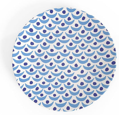 TervisHome Melamine Dinner Plates - Set of 4 | MediterraBlue Collection | Durable Stoneware-like Quality, Dishwasher Safe, Perfect for Indoor and Outdoor Use