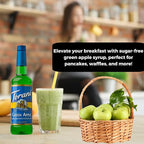 Jimoco® Syrup Pump Dispenser + Torani® Sugar Free Green Apple Syrup, 25.4 oz - Coffee Syrup Pump & Flavoring Bundle