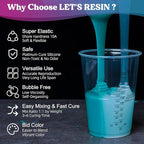 LET'S RESIN Super Elastic Silicone Mold Making Kit 10A,70.5oz Jade Green Mold Making Liquid Silicone Rubber, Ideal for Casting Resin Molds/Silicone Molds/Candle Molds/Silicone Inlay (2KG)