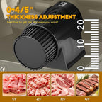 Meat Slicer, 220W Electric Deil Food Slicer with 2 Removable 7.5" Blades, 4/5" Adjustable Thickness, Food Slicer Machine for Home Cutting Meat Cheese Bread Vegetables, 110V CE