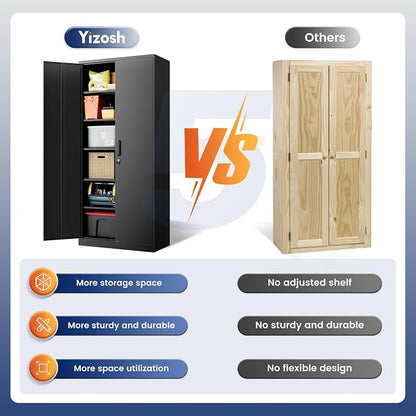 Yizosh Metal Storage Cabinet - Image 7