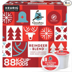 Caribou Coffee Reindeer Blend, Single-Serve Keurig K-Cup Pods, Dark Roast Coffee Pods, 88 Count