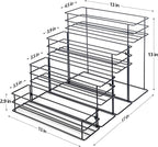 16 Bottle Capacity Coffee Syrup Organizer 4 Tier Coffee Syrup Stand Shelf for Coffee Bar Accessories for Coffee Bar Kitchen Small Wine Rack for Bar Family Storage for Syrup Wine Dressing