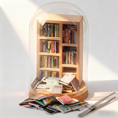 Anxiety Bookshelf, Miniature Bookcase, Mini Bookshelves by Unknown