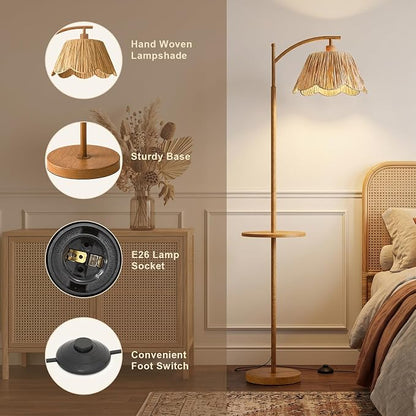 Oneach 63.5" Floor Lamp with Table - Image 2