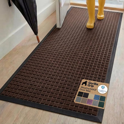 GORILLA GRIP 100% Waterproof All-Season WeatherMAX Doormat, US Designed Natural by Unknown