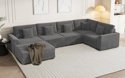 Modular Sectional Sofa, Oversized U Shaped Couch, Convertible Sleeper Sofa by smilesun