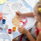 Yazhiji 15Pcs 6 x 6 Inch Tree of Life Stencil, Reusable Stencils for Painting on Wood Decoration Painting Templates for Wall Floor DIY Decorations Christmas Gifts for Kids