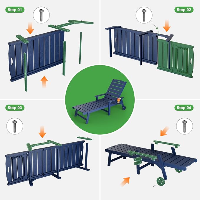 Outdoor Lounge Chair Set of 4 - Image 6