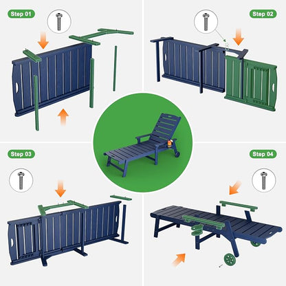 Outdoor Lounge Chair Set of 4 - Image 6