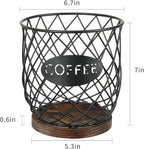 YINMIT K Cup Holder Organizer, Sturdy Coffee Pod Holder Organizer, 35 Kcup Large Capacity Storage Basket for Kitchen Counter and Office Desktop (Circular Grid)