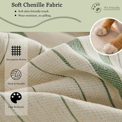 DREAMINGO Couch Cover Reversible Chenille Loveseat Sofa Covers - Image 3