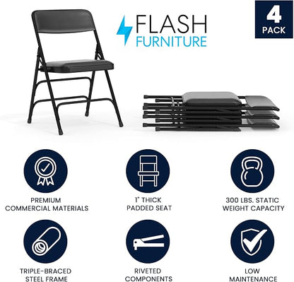 Flash Furniture Hercules Series Metal Folding Chairs - Image 3