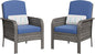 GarveeLife Set of 2 Wicker Patio Chairs, Heavy Duty, by GarveeLife