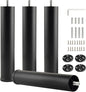 Bed Support Legs Replacement Black 8 Inch Metal Cylinder Legs by Unknown