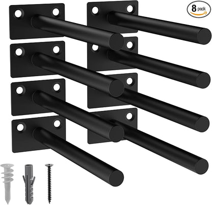 LEOPO 8-Pack 6 inch Floating Shelf Brackets, Hidden Shelf Bracket by FinestHomeDecor