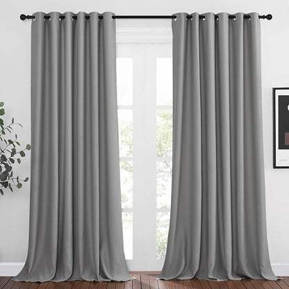 NICETOWN Silver Grey Curtains and Drapes by NICETOWN