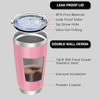 20oz Tumbler Bulk Stainless Steel Tumblers with Lid Vacuum Insulated Double Wall Travel Coffee Mug Powder Coated Tumbler Cup for Hot and Cold Drinks(Pink, 1 pack)