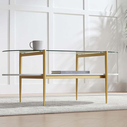 LumFurn Oval Coffee Table, Mid-Century Modern Design, L41 x W21 x H17 inch - Image 4