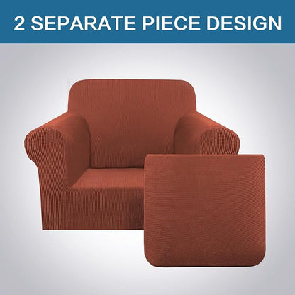 H.VERSAILTEX 2 Piece Couch Cover Stretch Stylish Chair Cover Furniture - Image 3