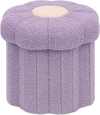 B FSOBEIIALEO Storage Ottoman Foldable, Sunflower Shaped Small Footrest by BFSOBEIIALEO