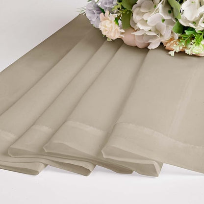 Chyhomenyc Taupe Sheer Curtains 120 Inches Long - Image 6