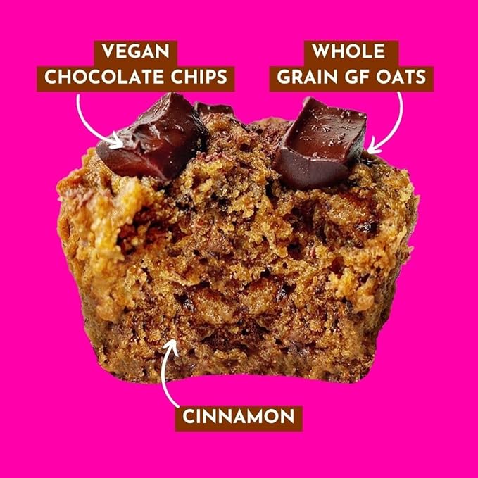 GoNanas Chocolate Chip Oat Flour Banana Bread Mix, Suitable for Plant Based Vegan Diets, Gluten Free Dairy Free Snacks, Healthy Snacks For Adults, Muffin Mix, Nut Free, Cupcakes Dessert, NON-GMO, 4pk
