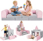 Modular Kids Play Sofa Multifunctional Kids Sofa Convertible Foam Floor Mat by FURNAWAY