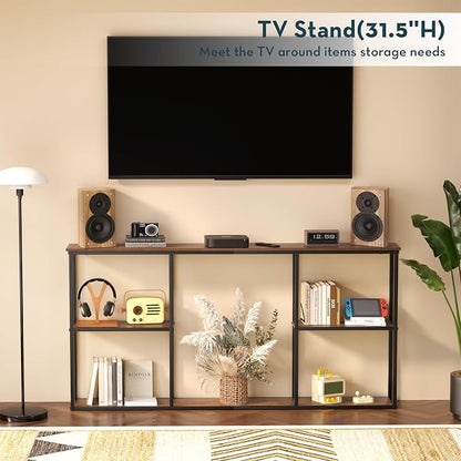 WOHOMO Console Table, 3-Tier Small Entryway Tables, Narrow Sofa Table - Image 5