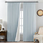 AUSSPVOCT Pinch Pleated 90 Inch Linen Curtains 100% Blackout by AUSSPVOCT