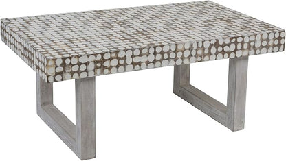East at Main White Coffee Table – Handmade Accent Table - Image 7