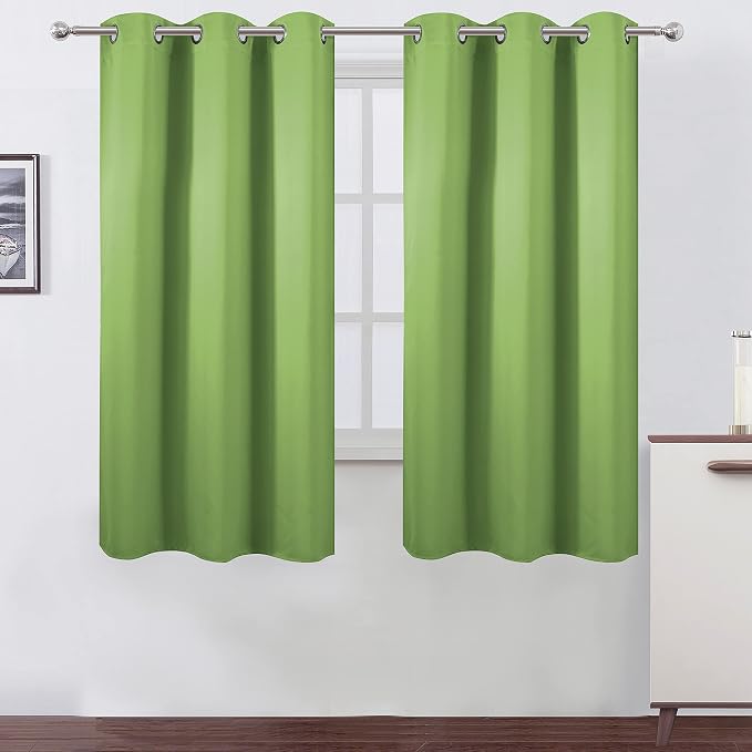 Light Green Thermal Blackout Curtains/38 x 63 Inch/Set of 2 Panels Room - Image 2