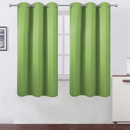 Light Green Thermal Blackout Curtains/38 x 63 Inch/Set of 2 Panels Room - Image 2
