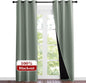 NICETOWN Greyish Green Blackout Curtains 84 inches Long, Full Light Blocking by NICETOWN