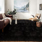 Latepis Black Faux Fur 8'10"x11'10" Area Rug, Soft Plush Faux Fur Sheepskin Rugs by Latepis