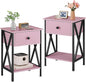 VECELO Nightstands Set of 2, Modern Bedside End Tables, Night Stands by VECELO