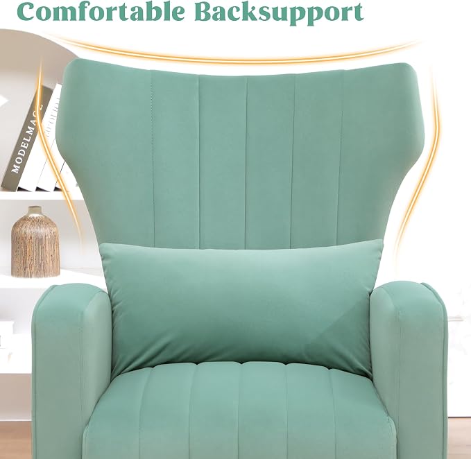 Accent Chairs Set of 2, Upholstered Living Room Chairs, High Back Arm Chairs - Image 4