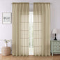 Taupe Sheer Curtains 90 Inches Long 2 Panels Set, Living Room Curtains by Lecloud