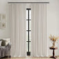 MIULEE Birch Pinch Pleated 100% Blackout Linen Curtains 40x90 Inches | Room by MIULEE