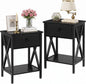 VECELO Nightstands Set of 2, Modern Bedside End Tables, Night Stands by VECELO