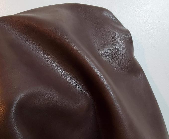 NAT Leathers | Brown Soft Faux Leather Fabric Sheet PU | 4 Yards Cut by The - Image 2