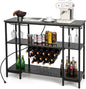 Giantex Wine Rack Freestanding Floor, Bar Cabinet by Giantex