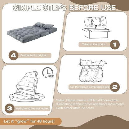 Folding Sofa Bed, Convertible Sleeper Chair - Image 6