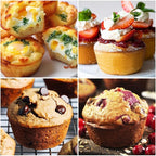 Large Muffin Pan, Metal Reinforced Frame 3.5 Inch Jumbo Silicone Muffin Pan Nonstick 6 Cups for Baking Jumbo Muffin, Frittatas, Jumbo Cupcakes 2 Pack Confetti